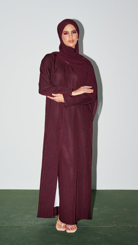 Dayana Burgundy Abaya