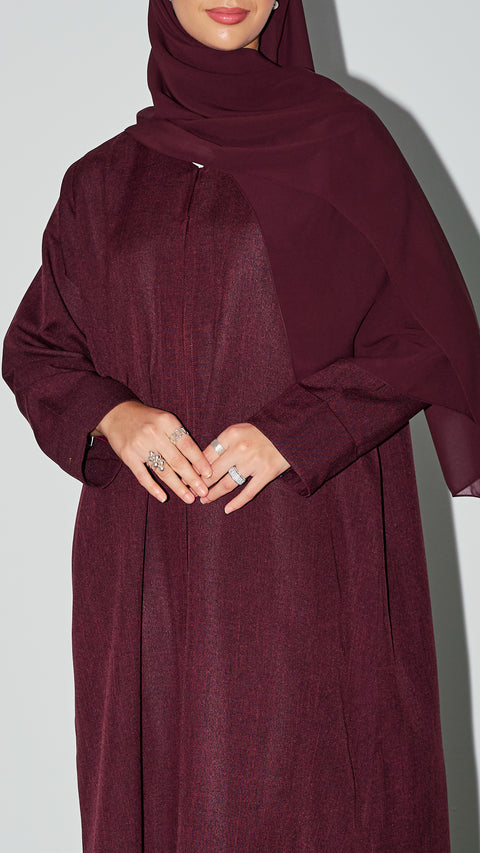 Dayana Burgundy Abaya