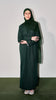 Cotton Linen Dayana Emerald Green Abaya