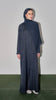 Cotton Linen Dayana Grey Abaya