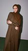 Cotton Linen Dayana Olive Abaya