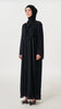Korean Nidha Diba Jet Black Abaya