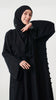 Korean Nidha Diba Jet Black Abaya