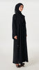 Korean Nidha Diba Jet Black Abaya