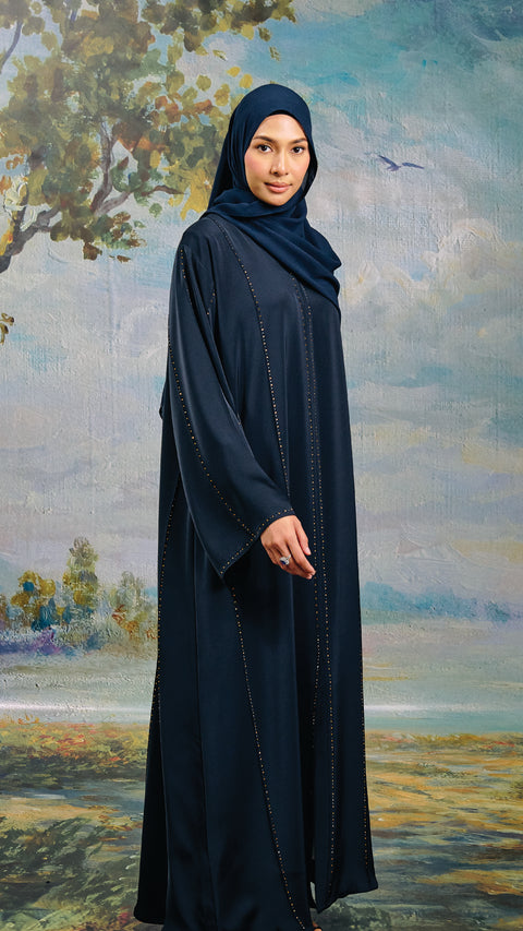 Dilnaz Prussian Blue Abaya