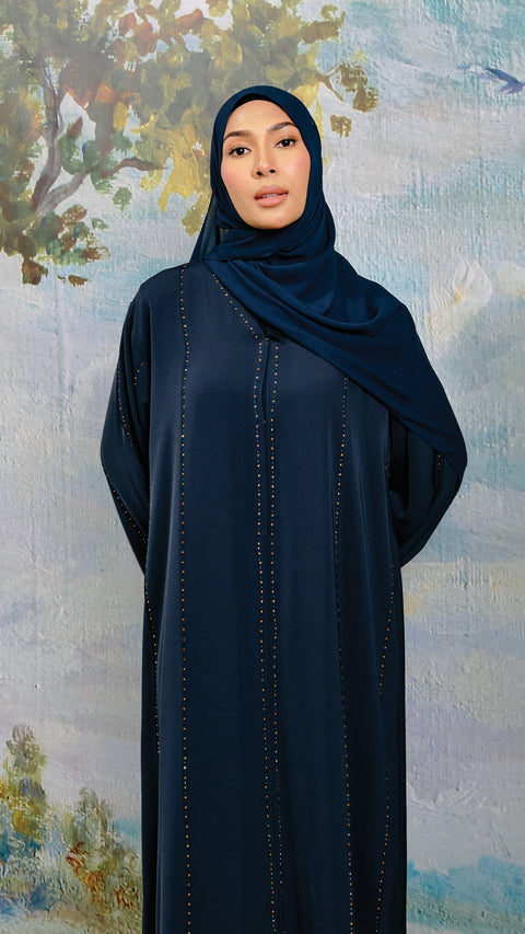 Dilnaz Prussian Blue Abaya