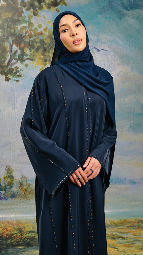 Dilnaz Prussian Blue Abaya