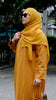 Cotton Linen Dirar Tangerine Abaya
