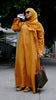 Cotton Linen Dirar Tangerine Abaya