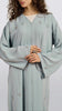 Korean Nidha Diyarba Dusty Blue Abaya
