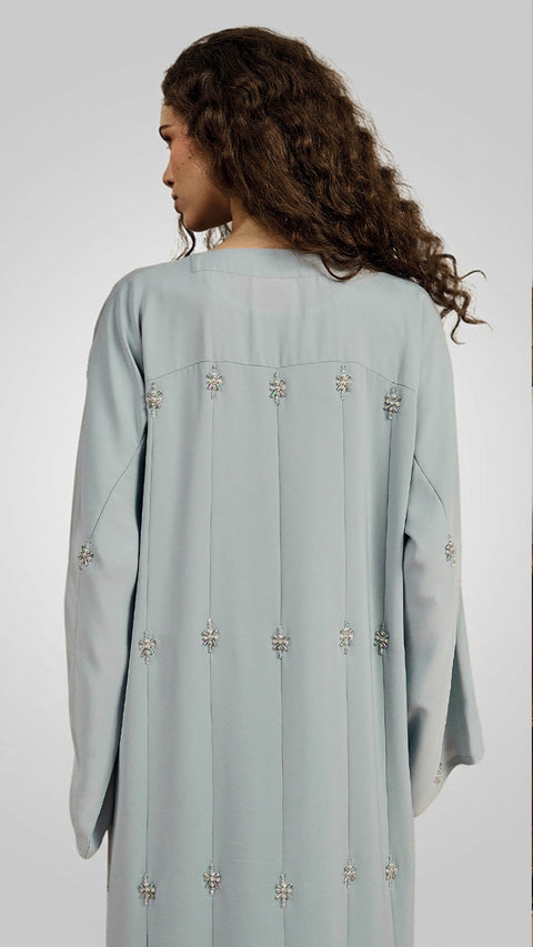 Diyarba Dusty Blue Abaya