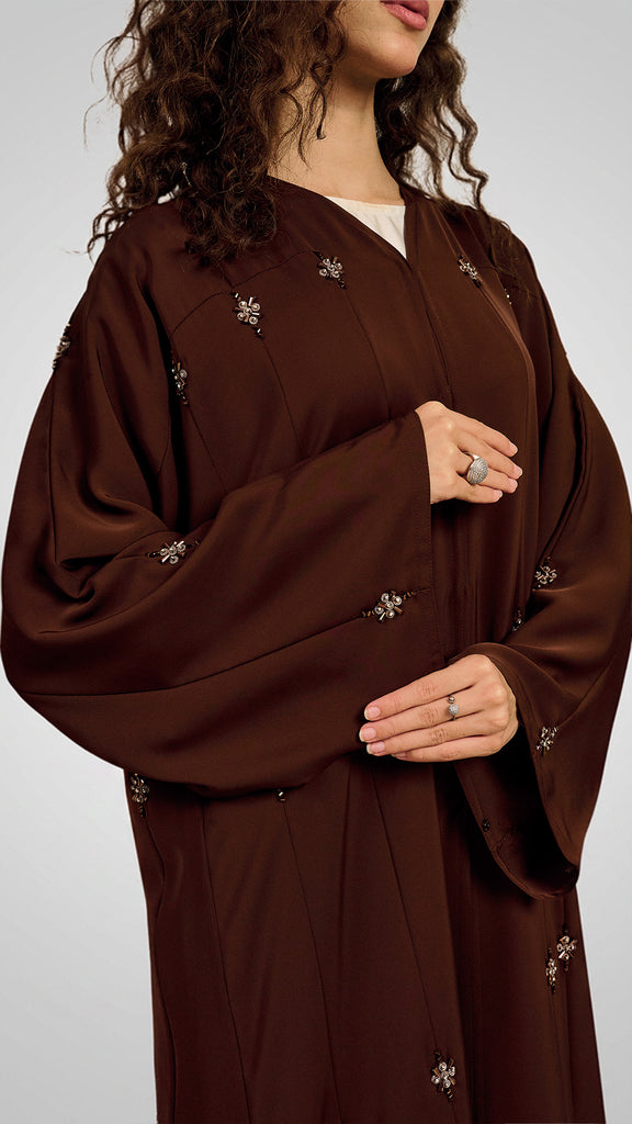 Korean Nidha Diyarba Rich Brown Abaya