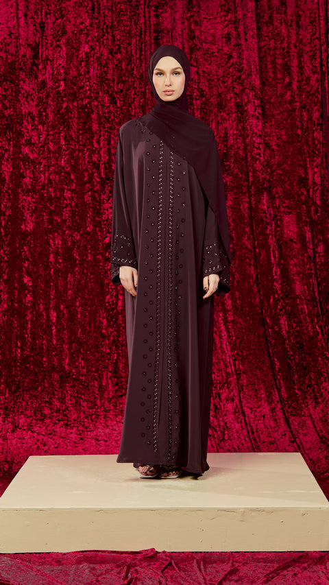 Dorud Burgundy Abaya