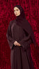 Korean Nidha Dorud Burgundy Abaya