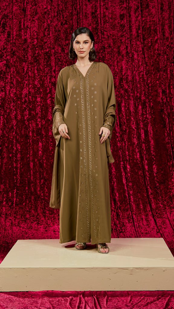Korean Nidha Dorud Olive Abaya