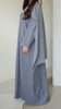 Soft Cotton Elaya Midnight Grey Abaya