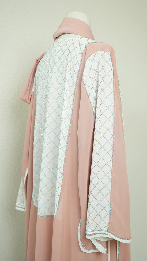 Elsa Salmon Pink Abaya by Guzel Kismet