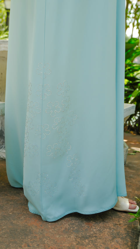 Eden Tropical Blue Abaya by Guzel Kismet