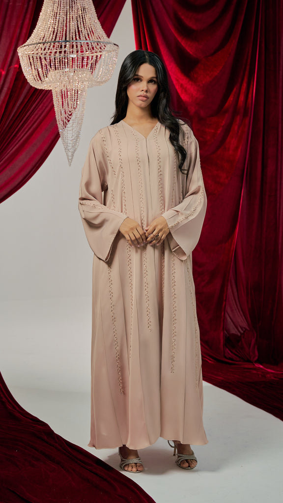 Korean Nidha Elfani Beige Abaya