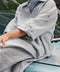 Emet Embroidered Kids Linen Dress in Dusty Blue
