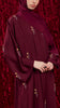 Korean Zoom Emet Burgundy Abaya