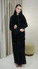 Cotton Linen Erzurum Jet Black Abaya
