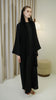 Cotton Linen Erzurum Jet Black Abaya