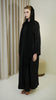 Cotton Linen Erzurum Jet Black Abaya