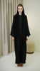 Cotton Linen Erzurum Jet Black Abaya