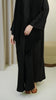 Cotton Linen Erzurum Jet Black Abaya