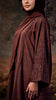 Cotton Linen Erzurum Brownis Burgundy Abaya