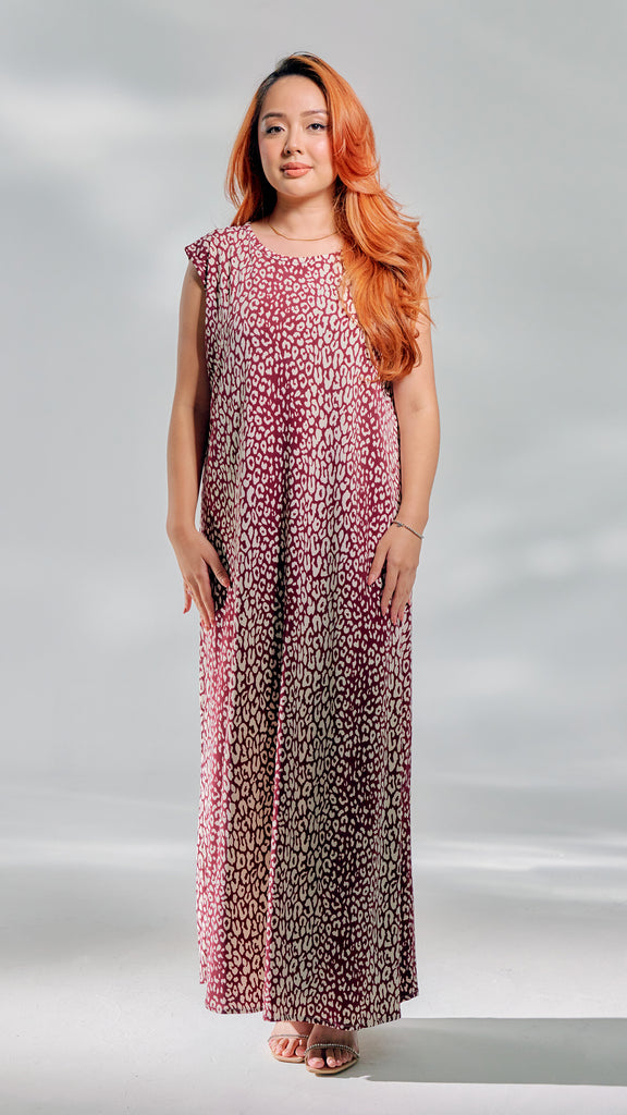 Jersey Fahd Sandy Merlot Dress