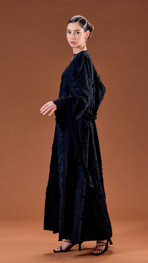 Kayangan Fujaira Jet Black Abaya