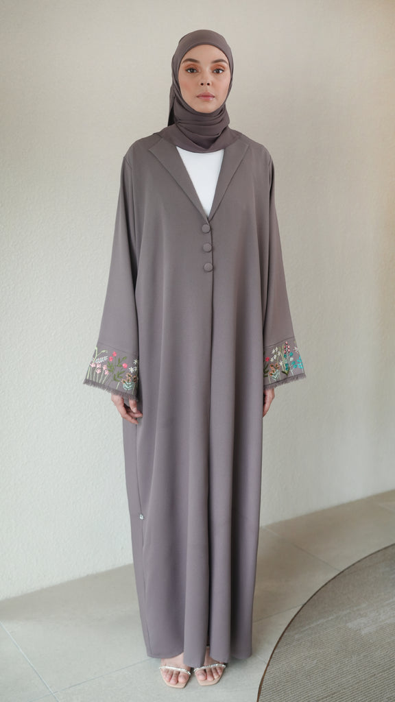 Korean Crepe Ghania Purple Coat