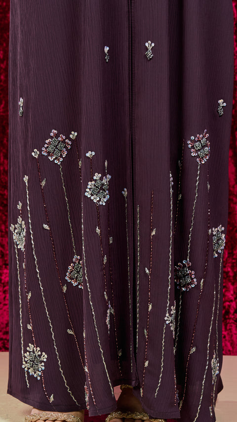 Ghazni Deep Burgundy Abaya