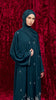 Korean Zoom Ghazni Teal Blue Abaya
