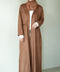 Garisa Suade Brown Coat Abaya