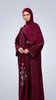 Korean Zoom Gediz Burgundy Abaya