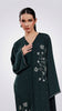 Korean Zoom Gediz Emerald Green Abaya