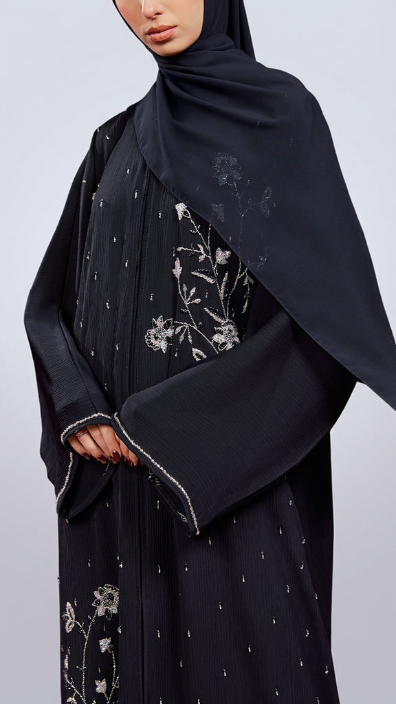 Korean Zoom Gediz Midnight Blue Abaya