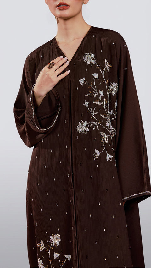 Korean Zoom Gediz Rich Brown Abaya