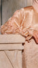 Crushed Silk Organza Giralda Champagne Abaya