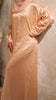 Crushed Silk Organza Giralda Champagne Abaya