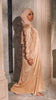 Crushed Silk Organza Giralda Champagne Abaya