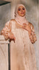 Crushed Silk Organza Giralda Champagne Abaya