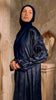 Crushed Silk Organza Giralda Midnight Blue Abaya