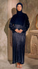 Crushed Silk Organza Giralda Midnight Blue Abaya