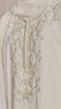 Korean Zoom Hizan Frost White Abaya