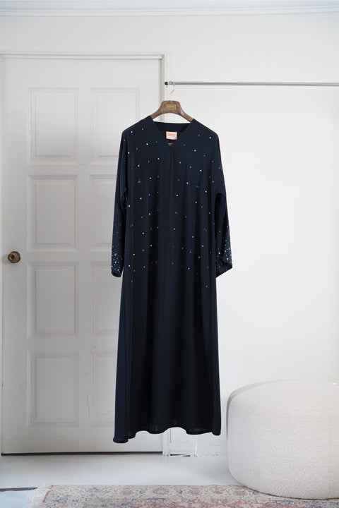 Korean Nidha Huwaiza Midnight Blue Abaya