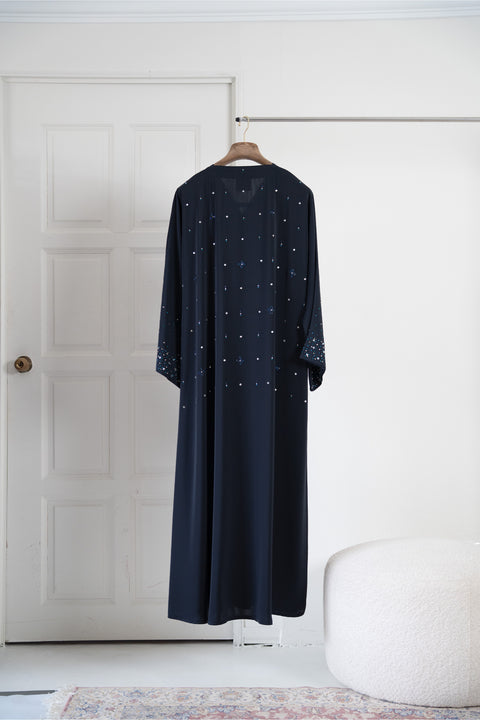 Korean Nidha Huwaiza Midnight Blue Abaya